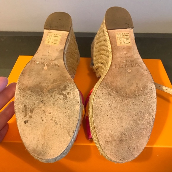 🌸 KATE SPADE 🌸 New York Candice Metallic Espadrille Wedge Sandal … - Picture 6 of 9